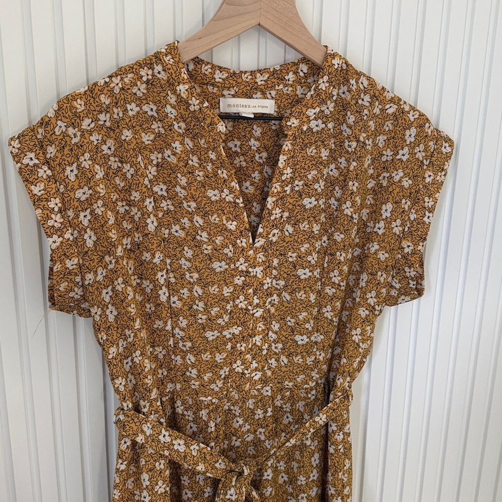 Floral Mustard Dress - Picture 2 of 5